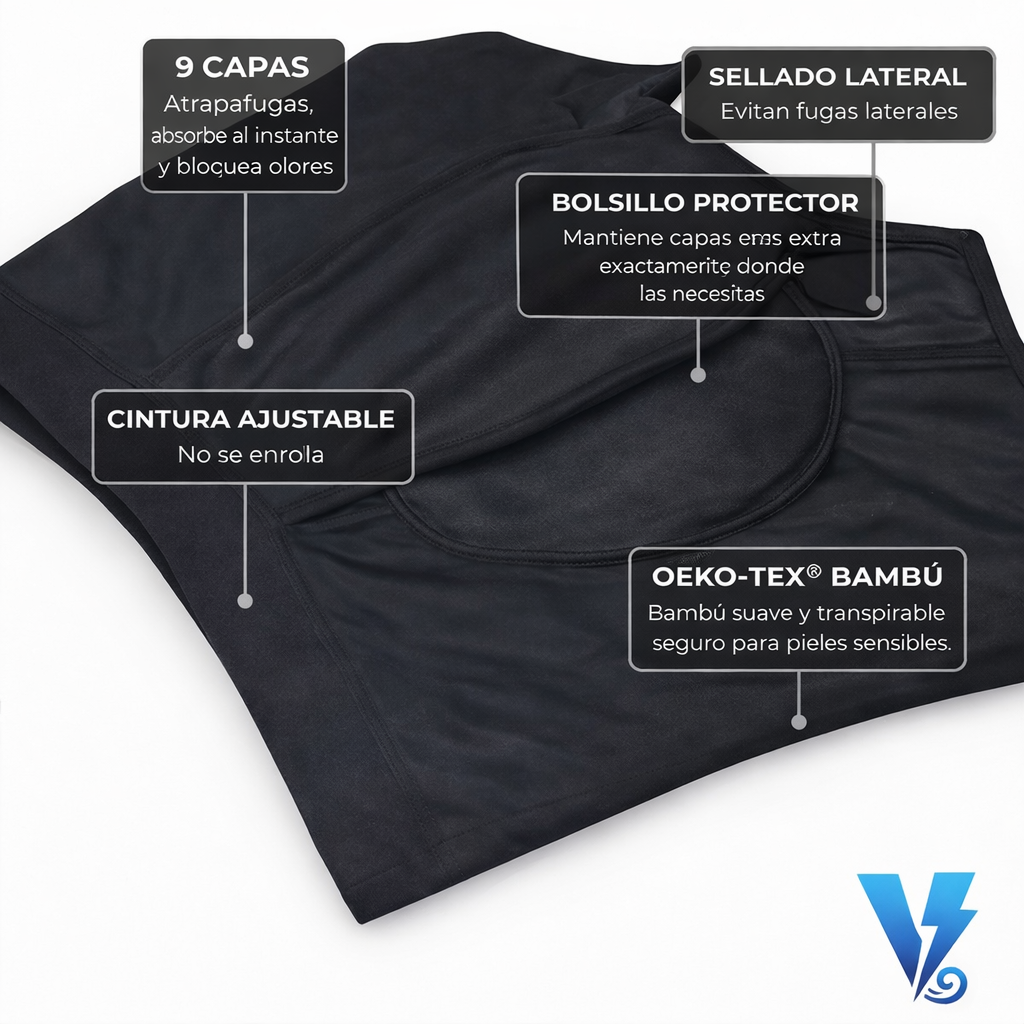 Bóxer Anti Incontinencia para Hombre – Discreción, Seguridad y Confianza Diario