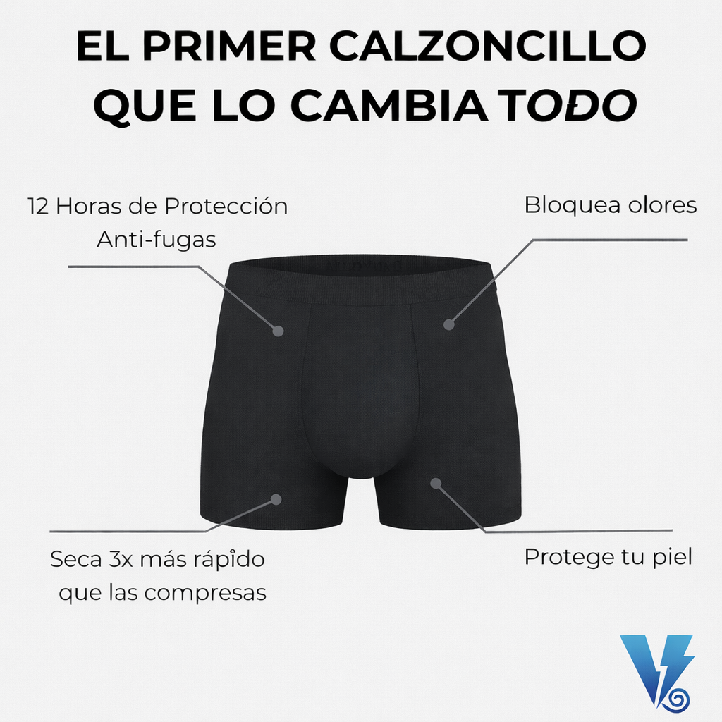 Bóxer Anti Incontinencia para Hombre – Discreción, Seguridad y Confianza Diario